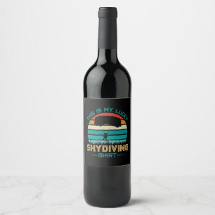 Etiqueta Para Botella De Vino Escuela de Paracaidismo Portland