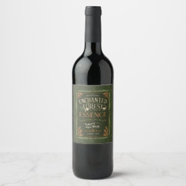 Etiqueta Para Botella De Vino Esencia forestal encantada