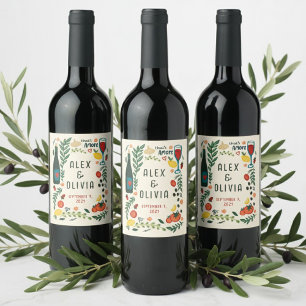 Etiqueta Para Botella De Vino Eso es comida italiana Amore REGALO de boda PERSON