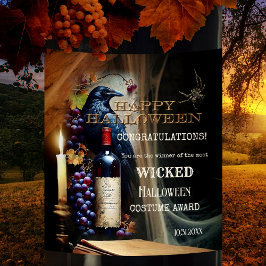 Etiqueta Para Botella De Vino Espeluznante Premio de Disfraces de Halloween