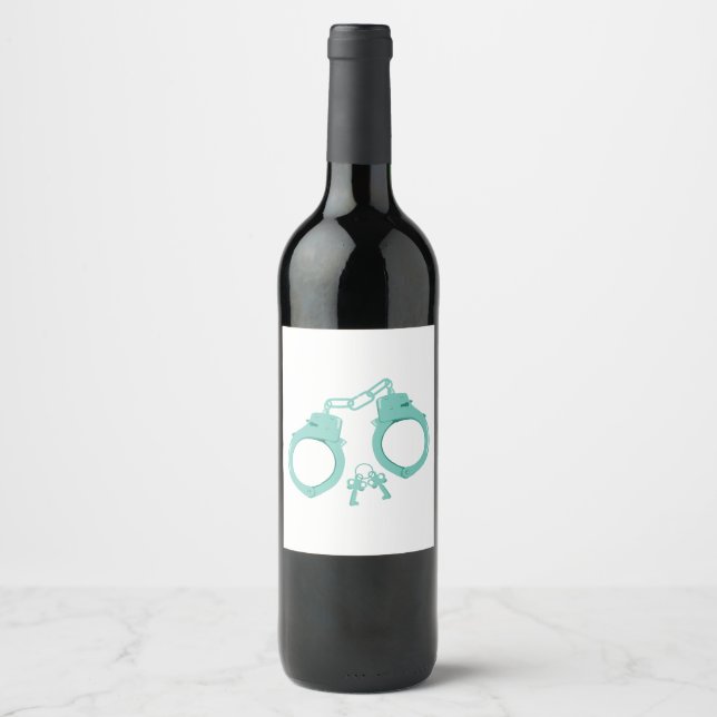 Etiqueta Para Botella De Vino Esposas (Anverso)