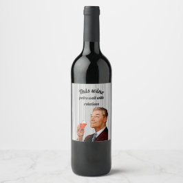 Etiqueta Para Botella De Vino Esposo Retro Dicho Divertido de Vino