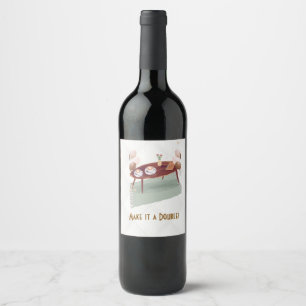 Etiqueta Para Botella De Vino Espresso y globos