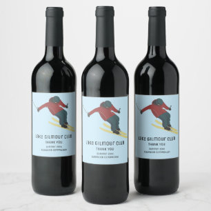 Etiqueta Para Botella De Vino Esquí