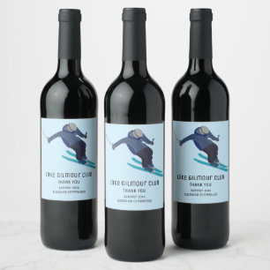Etiqueta Para Botella De Vino Esquí