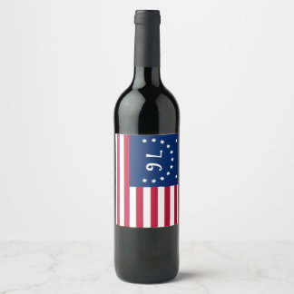 Etiqueta Para Botella De Vino Estandarte de Bennington: La bandera de batalla es