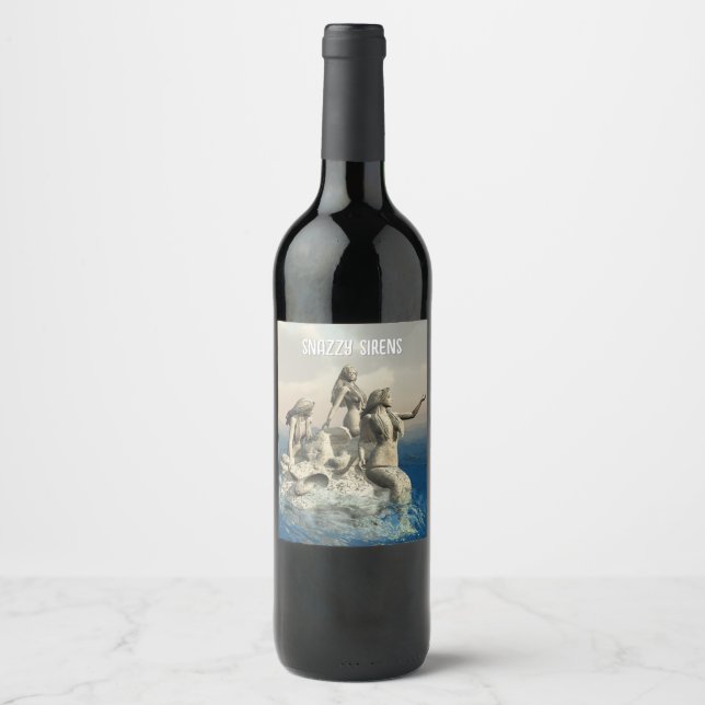 Etiqueta Para Botella De Vino Estatua de las sirvientas. Personalizada (Anverso)