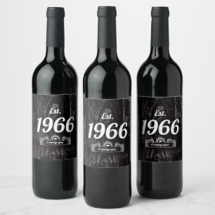 Etiqueta Para Botella De Vino Este. 1966 A Año Vintage