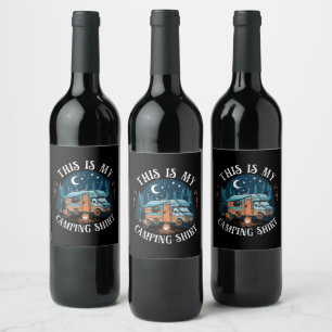 Etiqueta Para Botella De Vino Este Es Mi Camping Divertido Campista