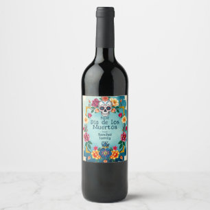 Etiqueta Para Botella De Vino Estilo acuarela Marigold Merlot Travesura