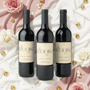 Etiqueta Para Botella De Vino Estilo Elegante Art Déco Crema Negro Dinero Antigu