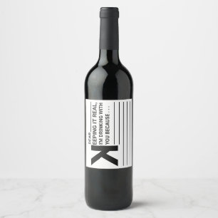 Etiqueta Para Botella De Vino Estoy bebiendo contigo porque...