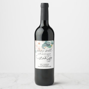 Etiqueta Para Botella De Vino Estoy embarazada Recién nacido Invitación de embar
