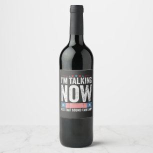Etiqueta Para Botella De Vino Estoy hablando ahora del debate de Trump Kamala