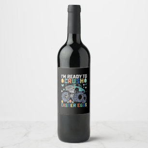 Etiqueta Para Botella De Vino Estoy listo para aplastar el monstruo de los huevo