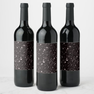 Etiqueta Para Botella De Vino Estrellas espaciales profundas