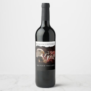 Etiqueta Para Botella De Vino Etiqueta de Bebida Águila Patriótica 250 Años