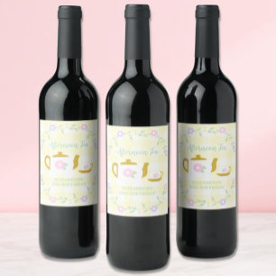 Etiqueta Para Botella De Vino Etiqueta de bebida de cumpleaños número 2 de Tea f