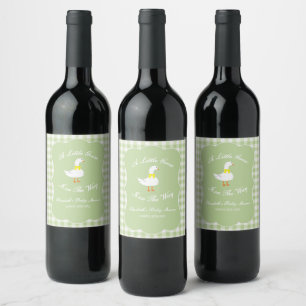 Etiqueta Para Botella De Vino Etiqueta de bebida para baby shower de Little Goos