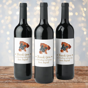 Etiqueta Para Botella De Vino Etiqueta de Boda de perro personalizada