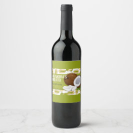 Etiqueta Para Botella De Vino Etiqueta de Botella de Coquito de Pistacho Verde M