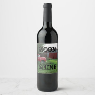 Etiqueta Para Botella De Vino Etiqueta de botella de licor "Moon Shine"