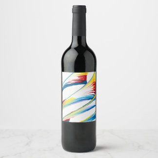 Etiqueta Para Botella De Vino Etiqueta de botella de vino abstracta con 3 rayas