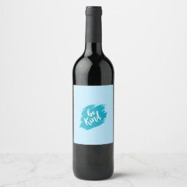 Etiqueta Para Botella De Vino Etiqueta de Botella de Vino Azul Adorable