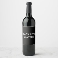 Etiqueta de botella de vino Black Lives Matter, BL