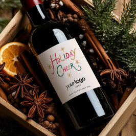 Etiqueta Para Botella De Vino Etiqueta de botella de vino corporativa de Feliz N