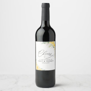 Etiqueta Para Botella De Vino Etiqueta de Botella de Vino de Boda con Floral Ama