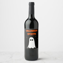 Etiqueta Para Botella De Vino Etiqueta de botella de vino de Halloween Spirits (