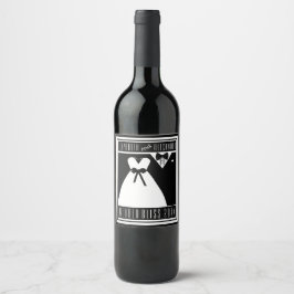 Etiqueta Para Botella De Vino Etiqueta de botella de vino de Novia y Groom