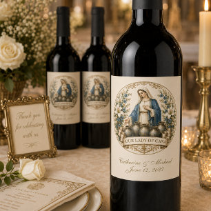 Etiqueta Para Botella De Vino Etiqueta de botella de vino de Nuestra Señora de C
