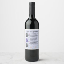Etiqueta de botella de vino de Poem Grandson 18th 