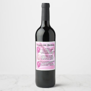 Etiqueta Para Botella De Vino Etiqueta de botella de vino de poema de sobrina 18