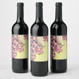 Etiqueta Para Botella De Vino Etiqueta De Botella De Vino De Uva | Estilo Viñedo