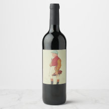 Etiqueta de botella de vino Jockey