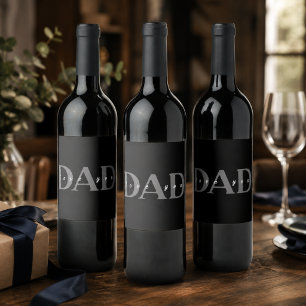 Etiqueta Para Botella De Vino Etiqueta de Botella de Vino Negro Elegante DAD Te