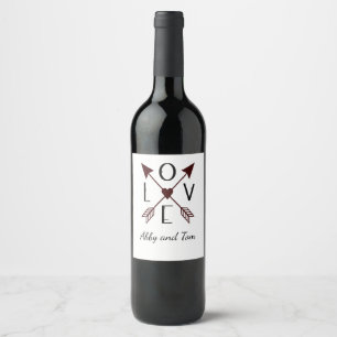 Etiqueta Para Botella De Vino Etiqueta de botella de vino personalizada con flec