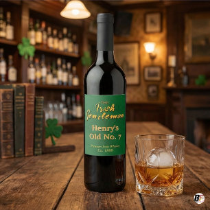 Etiqueta Para Botella De Vino Etiqueta de botella de whisky irlandés personaliza