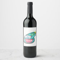Etiqueta de botellas de vino de diseño de software