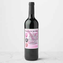 Etiqueta Para Botella De Vino Etiqueta de botellas de vino de poema amigo - 60 c