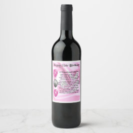 Etiqueta Para Botella De Vino Etiqueta de botellas de vino de poema amigo - 70 c