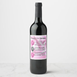 Etiqueta Para Botella De Vino Etiqueta de botellas de vino de poema de sobrina 2
