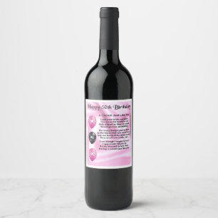 Etiqueta Para Botella De Vino Etiqueta de botellas de vino de poema primo - 50 c
