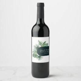 Etiqueta Para Botella De Vino Etiqueta de diseño boho acuarela jungla