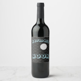 Etiqueta Para Botella De Vino Etiqueta de frasco de la luna de sirena