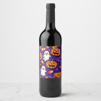 Etiqueta Para Botella De Vino Etiqueta de Halloween