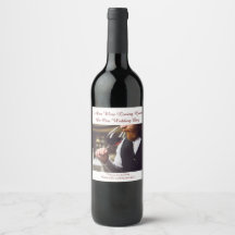 Etiqueta de invitado de Wine Lover de Wedding Day
